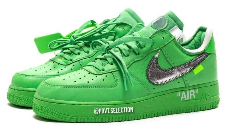 Off-White-Nike-Air-Force-1-Low-Light-Green-Spark-DX1419-300-Release-Data-Prezzo-1
