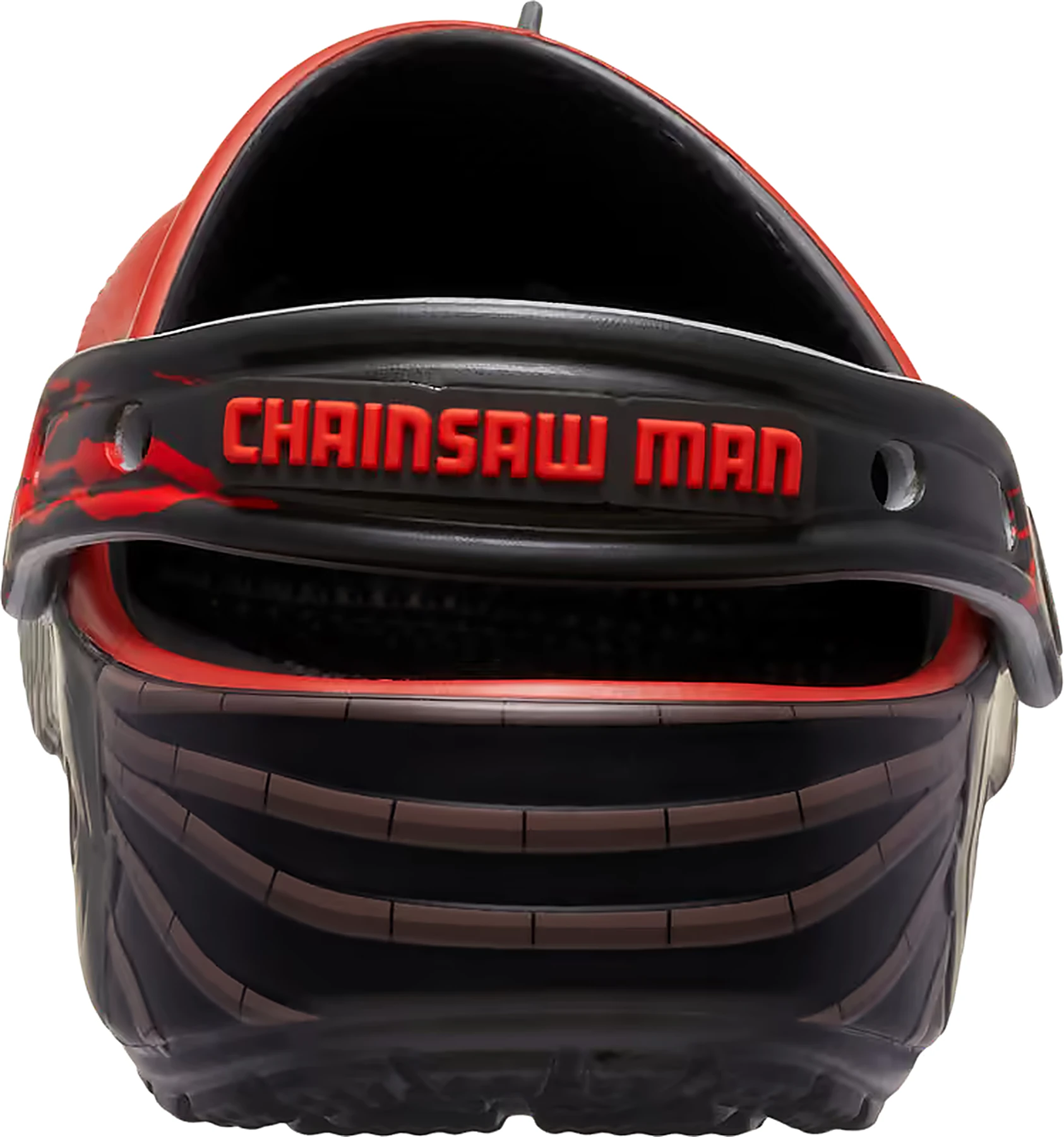 Chainsaw Man x Crocs Classic Clog Denji 213925-90H - vista posteriore del tallone"