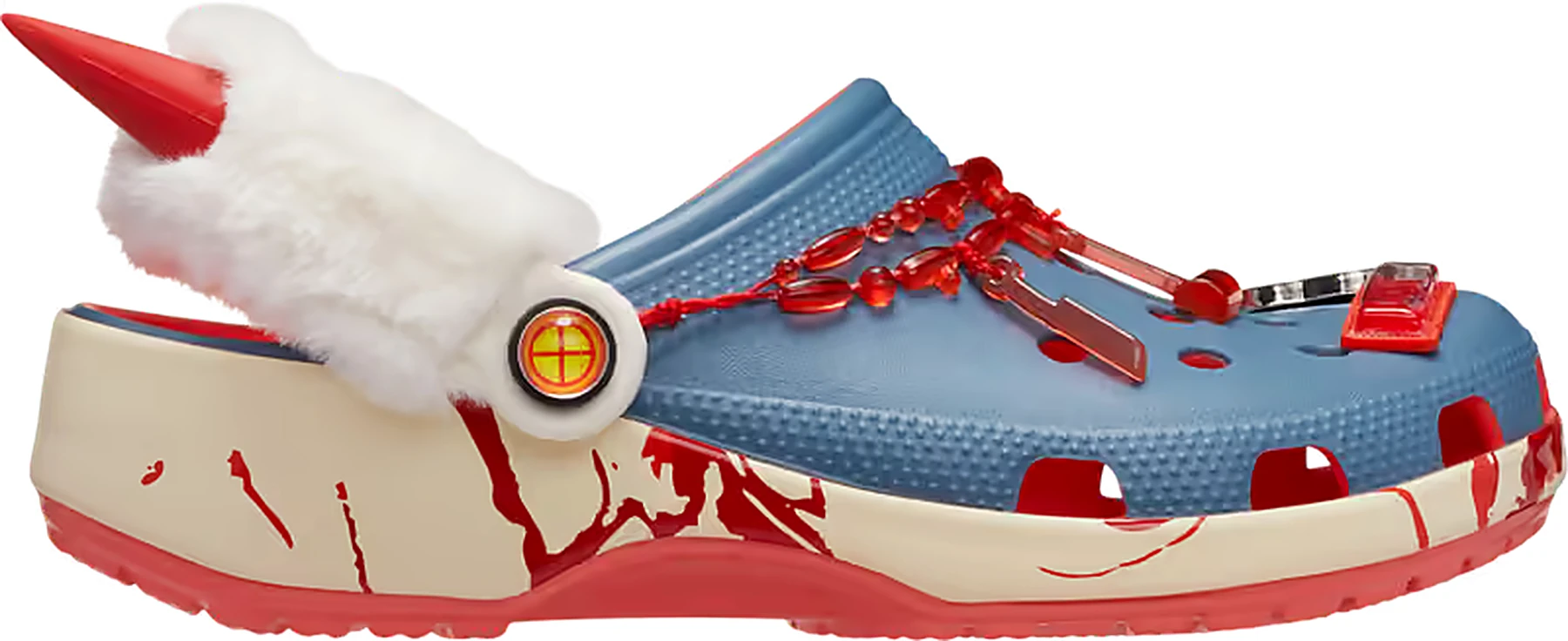 Chainsaw Man x Crocs Classic Clog Power 213926-90H - vista laterale"