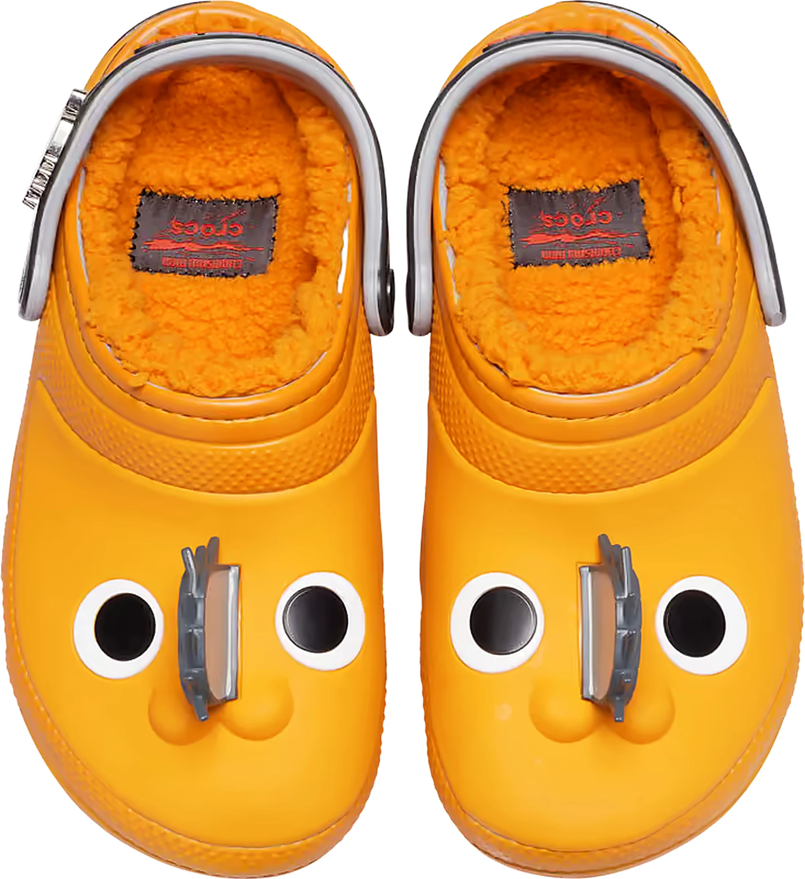 Chainsaw Man x Crocs Classic Lined Clog Pochita 213928-90H - vista dall alto del paio"