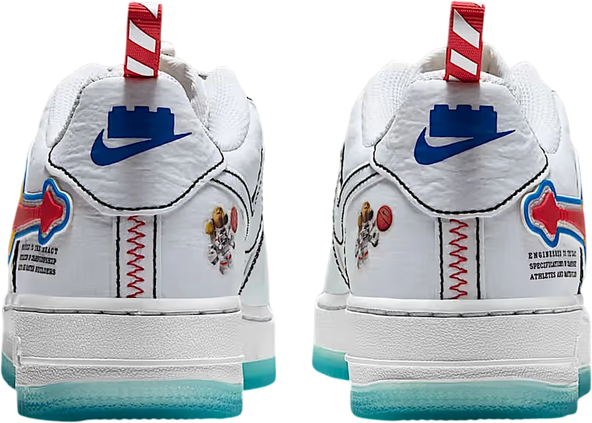 LEGO x Nike Air Force 1 Low Outer Space IU2551-100 - vista posteriore"