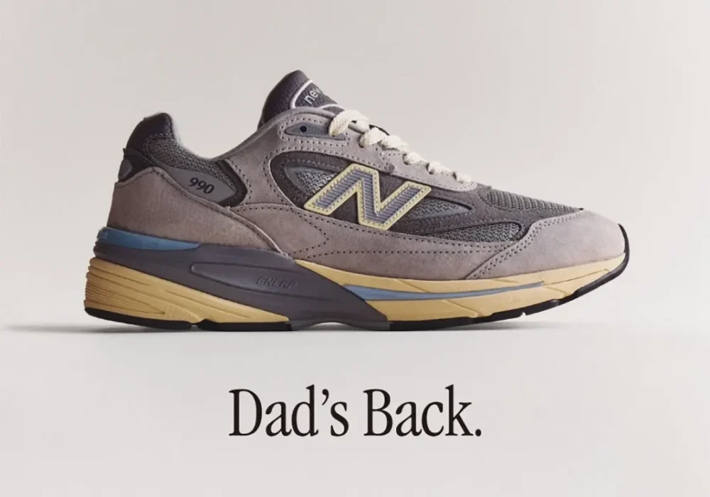 New Balance 990v7 Made in USA Kool Grey U990GR7 - campagna Dads Back