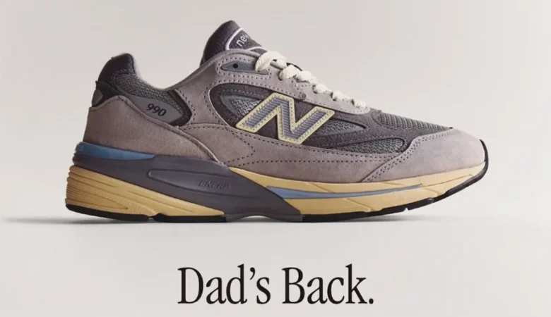New Balance 990v7 Made in USA Kool Grey U990GR7 - campagna Dads Back