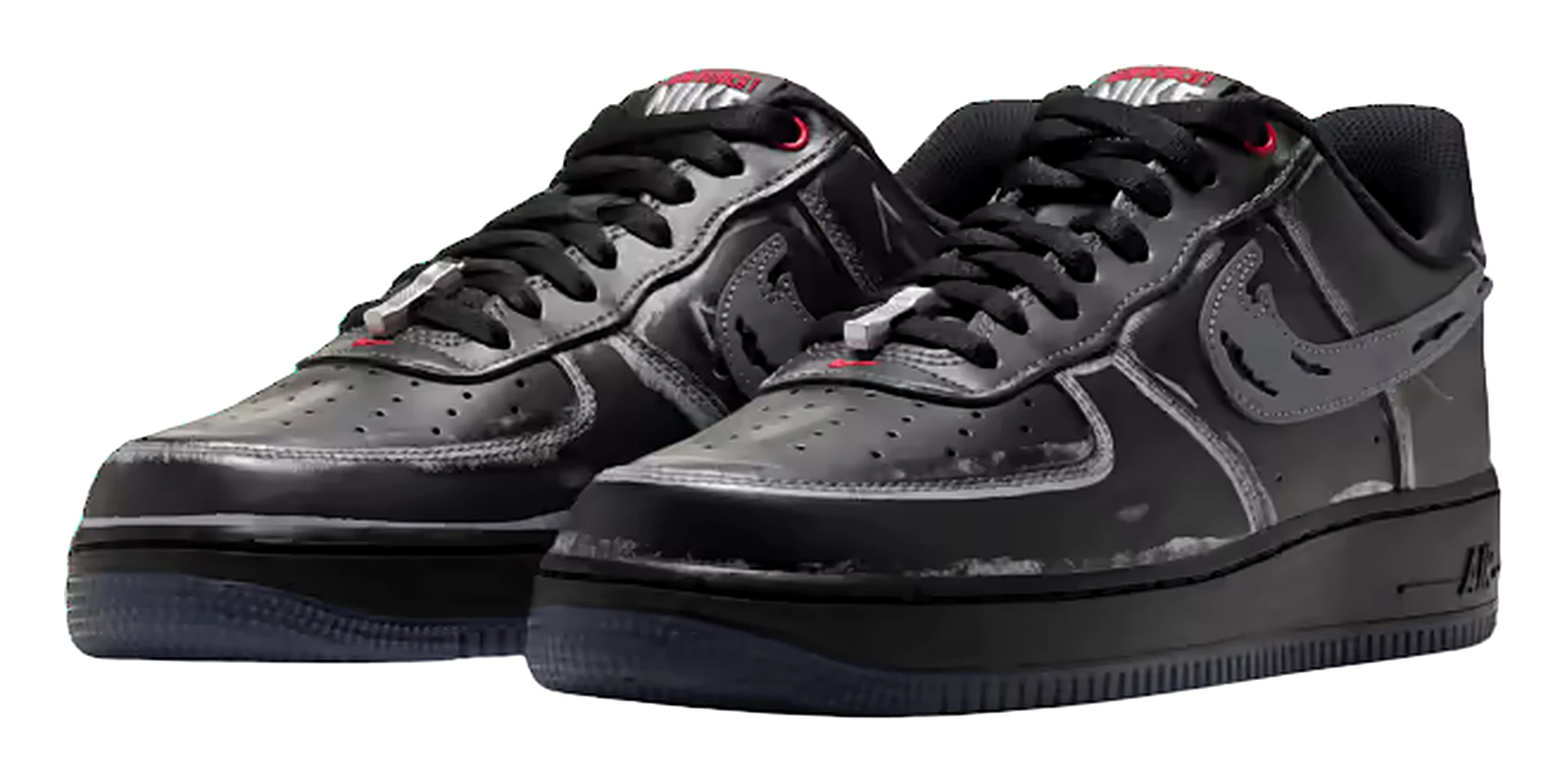 Nike Air Force 1 Low Ghostface Black IZ1207-010 - paio tre quarti"