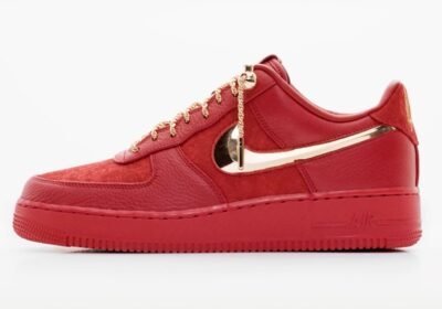 Victor Solomon x Nike Air Force 1 Low Gym Red IR2076-600 - vista laterale esterna